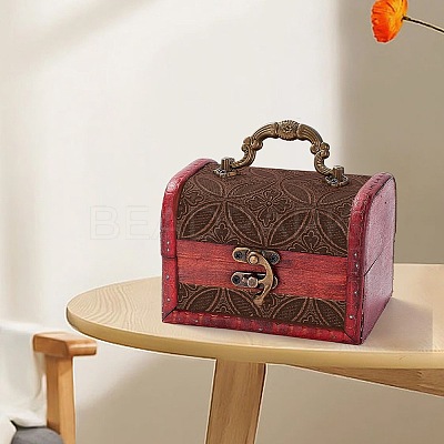 CutHollow 1Pc Vintage Wooden Jewelry Box AJEW-CL0001-12A-1