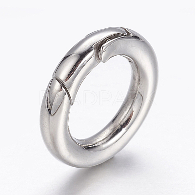 Tarnish Resistant 304 Stainless Steel Spring Gate Rings LS-STAS-D070-01P-2-1