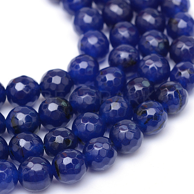 Natural White Jade Bead Strands G-R346-8mm-04-1