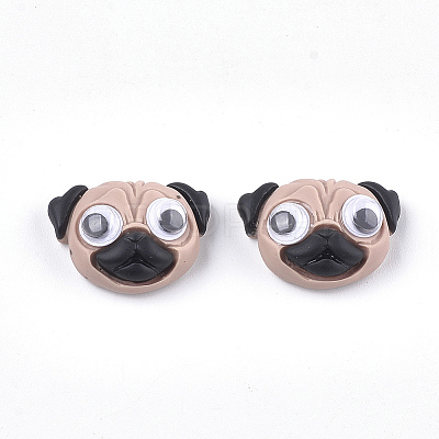 Resin Puppy Cabochons CRES-S363-28A-1