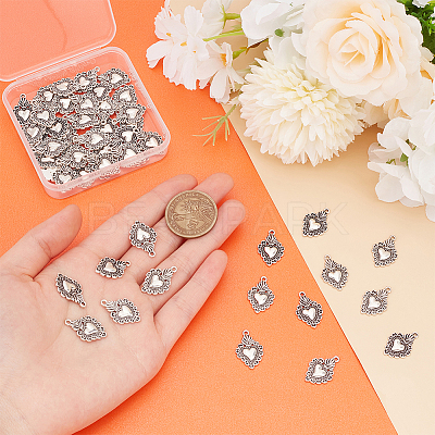 50Pcs Tibetan Style Alloy Pendants TIBEP-UN0001-18-1
