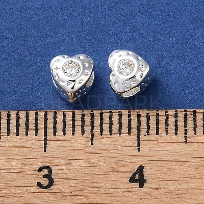 Valentine's Day Brass Micro Pave Cubic Zirconia Beads KK-P256-10S-01-1