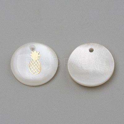 Freshwater Shell Pendants X-SHEL-Q010-009G-1