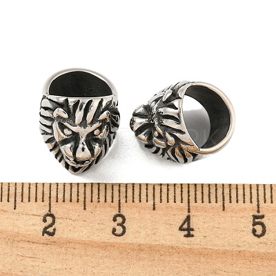 316 Surgical Stainless Steel Large Hole Beads Hand Polished STAS-Q326-05AS-03-1