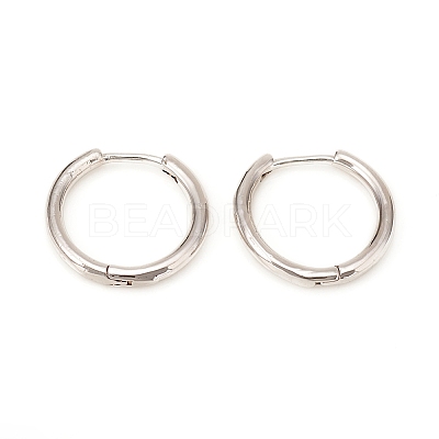 Brass Huggie Hoop Earrings X-KK-D160-55P-1