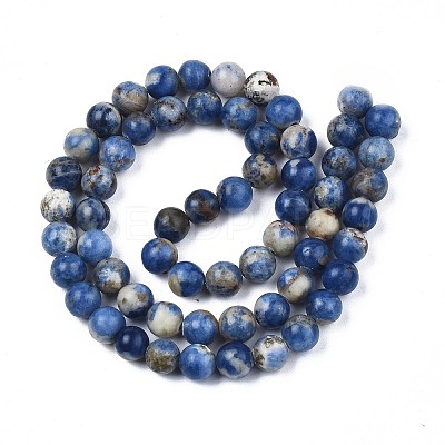 Natural Sodalite Beads Strands G-S279-10-6mm-1