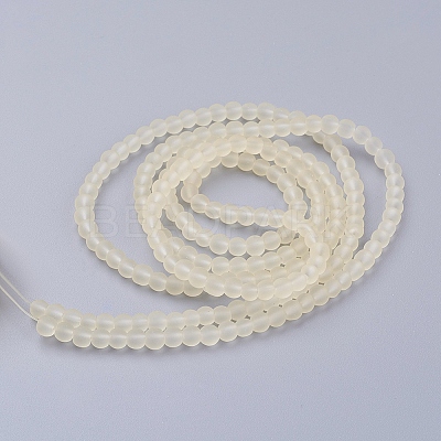 Baking Paint Transparent Glass Bead Strands GLAA-S031-4mm-23-1