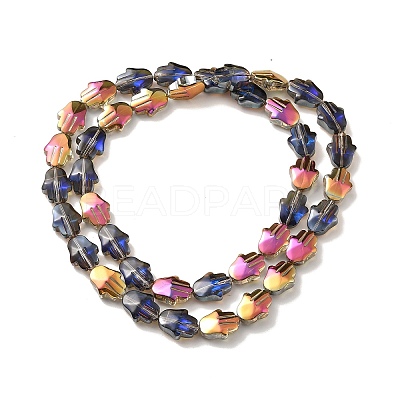 Transparent Electroplate Glass Beads Strands EGLA-F159-HR04-1