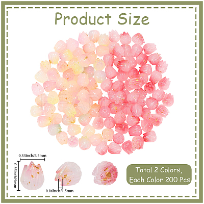 400Pcs 2 Colors Opaque Acrylic Beads OACR-PA0001-67-1