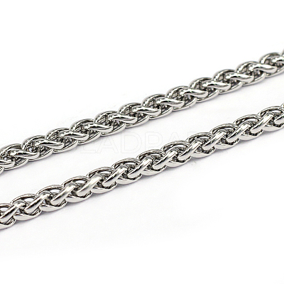 Tarnish Resistant 304 Stainless Steel Wheat Chains CHS-L001-30-4mm-1
