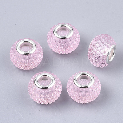 Resin Rhinestone European Beads RPDL-T002-03I-1
