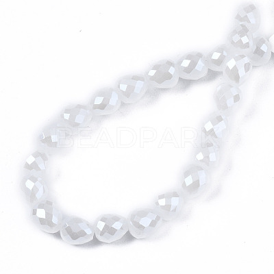 Electroplate Glass Beads Strands EGLA-T008-15D-1
