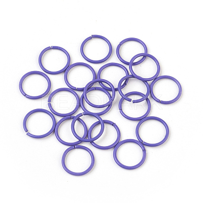Spray Painted Iron Open Jump Rings X-IFIN-F149-B-1