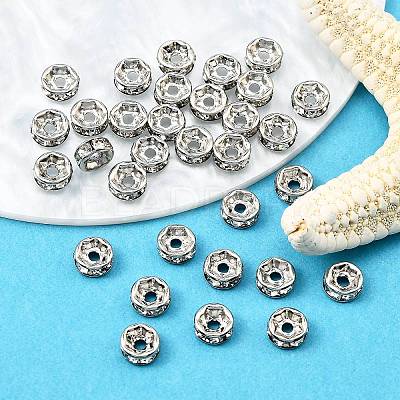 Brass Grade A Crystal Rhinestone Beads RB-A003-6MM-N-1