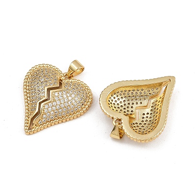 Brass Micro Pave Cubic Zirconia Pendants ZIRC-I367-07G-19-1