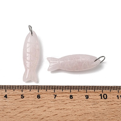Natural Rose Quartz Carved Pendants G-G314-01P-04-1