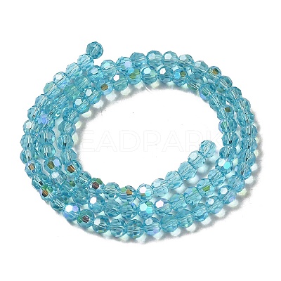 Electroplate Transparent Glass Beads Strands EGLA-A035-T4mm-L08-1