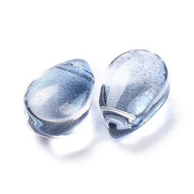 Transparent Glass Charms GGLA-M004-05B-06-1