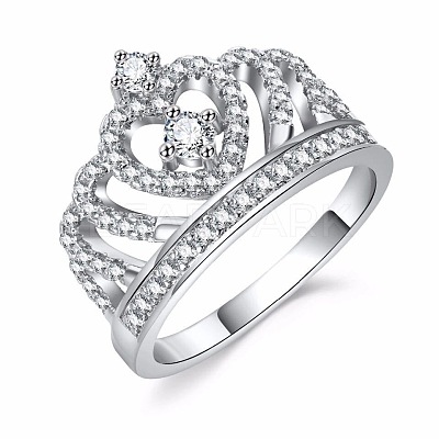 Fashionable Alloy Rhinestone Finger Rings FS-WG5016E-01-1
