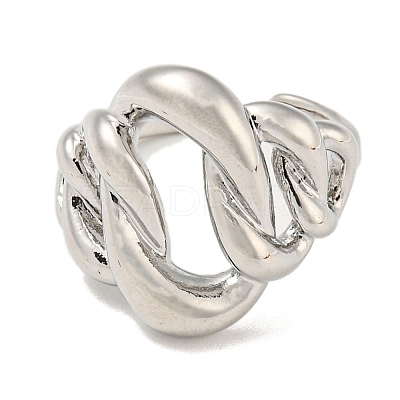 Brass Open Cuff Rings RJEW-B052-12P-1