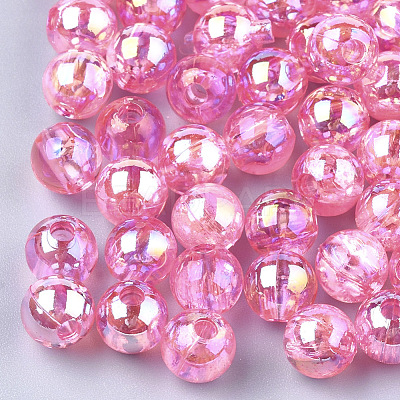 Transparent Plastic Beads OACR-S026-6mm-07-1