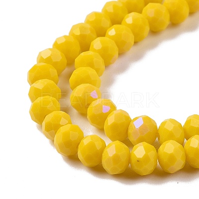 Electroplate Opaque Solid Color Glass Beads Strands LS-EGLA-A044-P2mm-L04-1