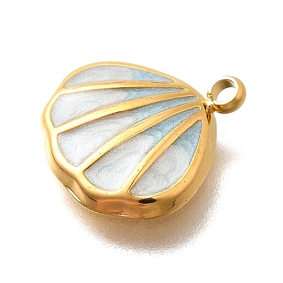 Brass Enamel Charms STAS-Q347-16G-1-1