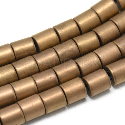 Electroplate Non-magnetic Synthetic Hematite Beads Strands G-T061-02D-1
