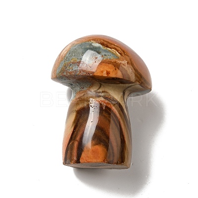 Natural Desert Jasper/Polychrome Jasper Mushroom Gua Sha Stone G-C010-02-1