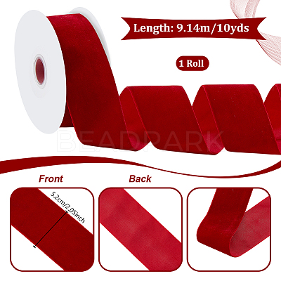 Velvet Spandex Ribbon OCOR-WH0082-467A-1