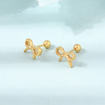304 Stainless Steel Stud Earrings for Women SA-CBA44F8-04G-01-1