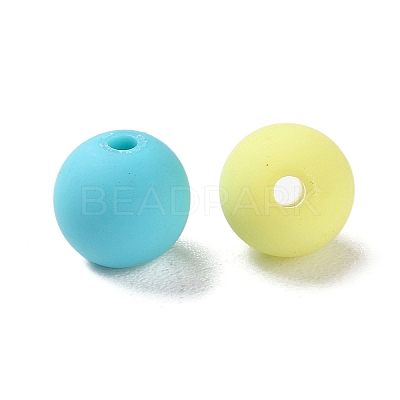 Rubberized Style Imitated Silicone Acrylic Beads X1-MACR-D029-01J-1