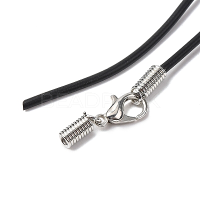 Black Rubber Necklace Cord Making NFS045-2-1