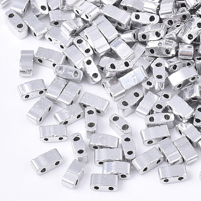 Electroplate Opaque Glass Seed Beads SEED-S023-20B-03-1
