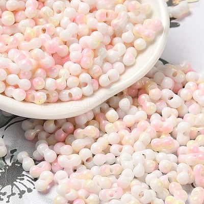Two Tone Baking Paint Glass Seed Beads SEED-F005-01A-02-1