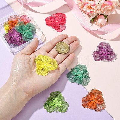 12Pcs 6 Colors 430 Stainless Steel Bead Caps STAS-CJ0002-54-1
