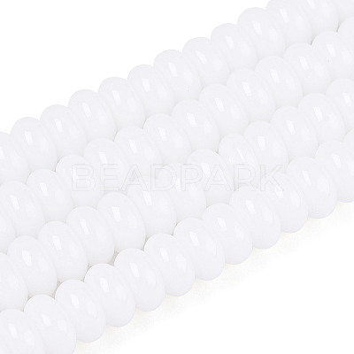 Opaque Spray Painted Glass Beads GLAA-ZX008-4mm-18G-1