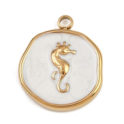 304 Stainless Steel Enamel Pendants STAS-K311-08C-02-1