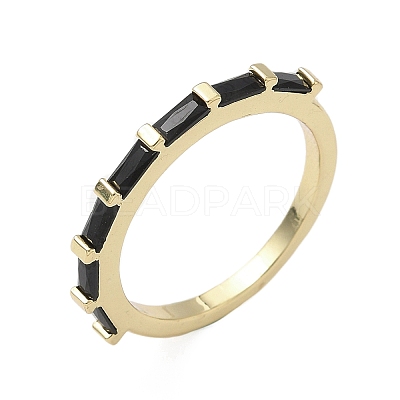 Brass Micro Pave Cubic Zirconia Finger Rings for Women RJEW-H256-10G-01-1
