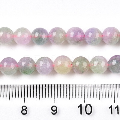 Dyed Natural White Jade Beads Strands G-T138-6mm-210-8-1