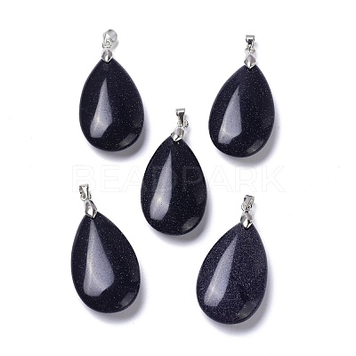 Synthetic Blue Goldstone Pendants G-D084-01P-A04-1