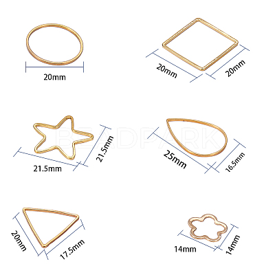 Brass/304 Stainless Steel Links Rings FIND-SC0001-09-1