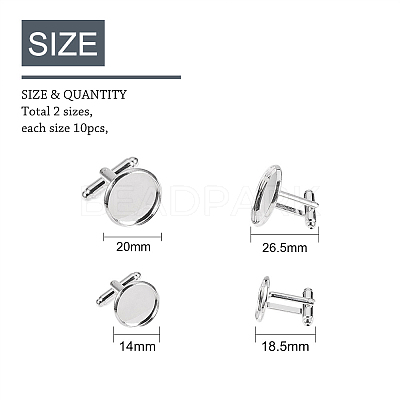 Flat Round Brass Cuff Settings KK-PH0001-14-1