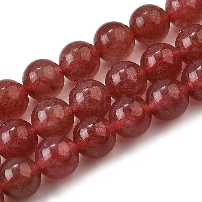 Natural Strawberry Quartz Beads Strands G-L621-B09-8mm-1