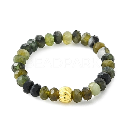 Natural Mixed Gemstone Beads Finger Rings RJEW-JR01074-1