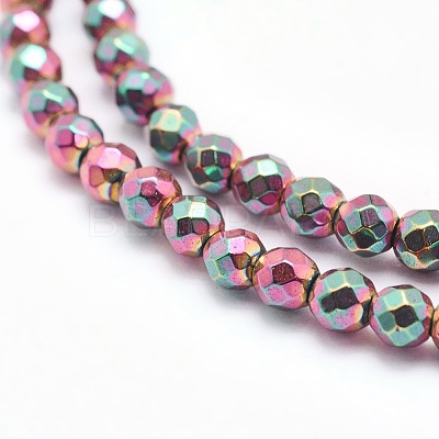 Electroplate Non-magnetic Synthetic Hematite Beads Strands X-G-L486-C-02-1