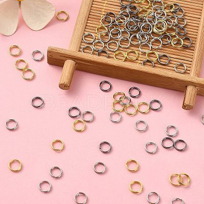 600Pcs 4 Colors Iron Split Rings IFIN-YW0003-35-1