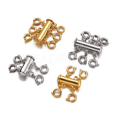 Brass Magnetic Slide Lock Clasps KK-TA0007-17-1