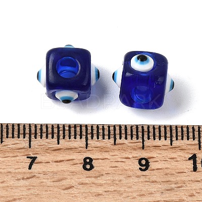 Resin Evil Eye European Beads RESI-A021-17-1