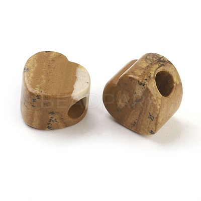 Natural Picture Jasper European Beads G-F580-C03-1